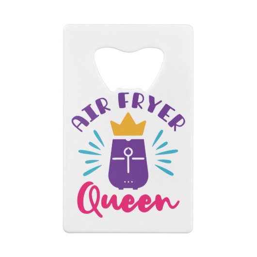 Air Fryer Queen Cook Cooking Koch Frauen Mädchen Geldbeutel Flaschenöffner (Rückseite)