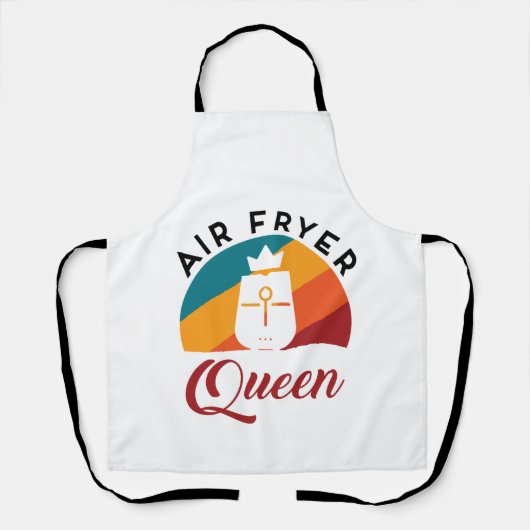 Air Fryer Queen Fried Food Cooking Cook Schürze (Vorderseite)