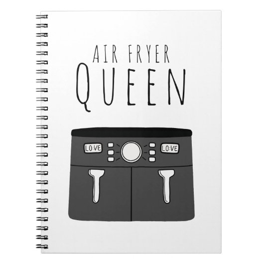 Air Fryer Queen Notizblock (Vorderseite)
