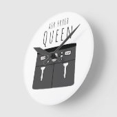 Air Fryer Queen Runde Wanduhr (Winkel)