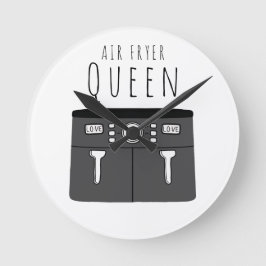 Air Fryer Queen Runde Wanduhr