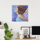 Air Goddess Flying 18" x 18", Poster (Matte) (Heimbüro)