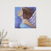 Air Goddess Flying 18" x 18", Poster (Matte) (Küche)