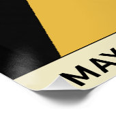 Air Guitar Hazard Ahead! Humorische Warnung Poster (Ecke)