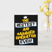 Air Hammer Operator, Funny Job Occupation Karte (Gelbe Blume)