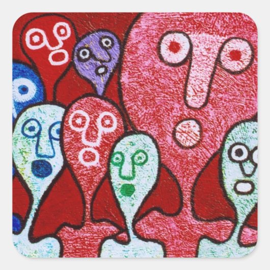 Air Head Chor Quadratischer Aufkleber (Vorderseite)