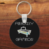 Air Hockey Champion Black Schlüsselanhänger (Vorderseite)