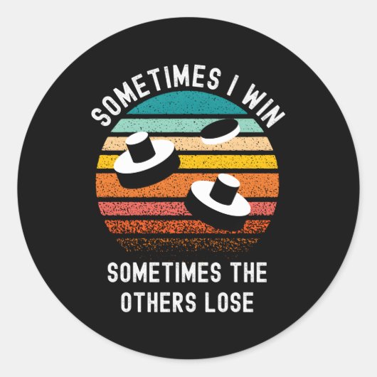 Air Hockey Sprichwort Gewinner im Air Hockey Runder Aufkleber (Vorderseite)