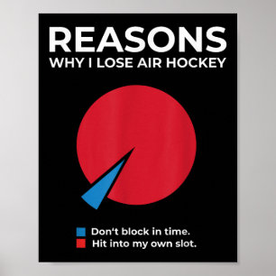 Air Hockey T - Shirt Air Hockey Fan Table Hockey S Poster