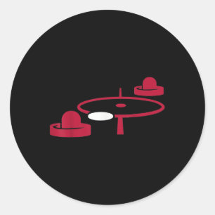 Air Hockey T - Shirt.png Runder Aufkleber