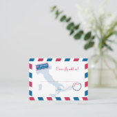 Air Mail-Escort/Sitzkarte Hochzeit Platzkarte (Stehend Vorderseite)