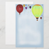 Air Mail ~Hot Air Balloons~ Stationery Briefpapier (Vorne/Hinten)