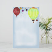 Air Mail ~Hot Air Balloons~ Stationery Briefpapier (Stehend Vorderseite)