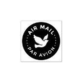 AIR MAIL PAR AVION エアメールスタンプ 鳥 bird birds ラバースタンプ Gummistempel (Prägung)