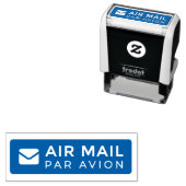 AIR MAIL PAR AVION 手紙 エアメールスタンプ mail letter セルフインキ Permastempel (Beispiel)