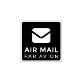 AIR MAIL PAR AVION 手紙 エアメールスタンプ mail letter ラバースタン Gummistempel (Prägung)