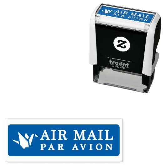 AIR MAIL PAR AVION 折り鶴 鳥 エアメールスタンプ origami bird セル Permastempel (Beispiel)