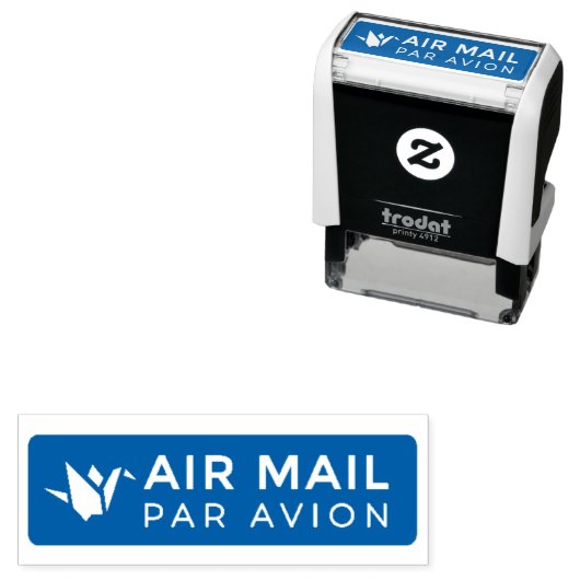 AIR MAIL PAR AVION 折り鶴 鳥 エアメールスタンプ origami bird セル Permastempel (Beispiel)