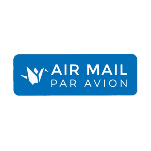 AIR MAIL PAR AVION 折 エ ア り 鶴 鳥 シ Origami vogel (Vorne)