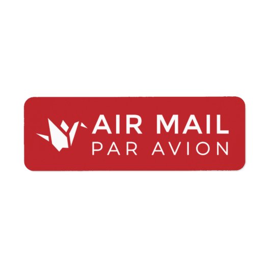 AIR MAIL PAR AVION 折 エ ア り 鶴 鳥 シ Origami vogel (Vorne)