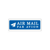 AIR MAIL PAR AVION 紙飛行機 エアメールスタンプ paper airplane セ Permastempel (Design)