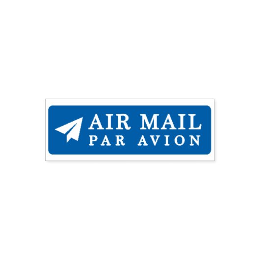 AIR MAIL PAR AVION 紙飛行機 エアメールスタンプ paper airplane セ Permastempel (Design)