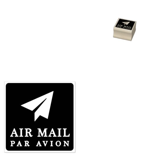 AIR MAIL PAR AVION 紙飛行機 エアメールスタンプ paper airplane ラ Gummistempel (Stempel)