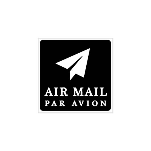 AIR MAIL PAR AVION 紙飛行機 エアメールスタンプ paper airplane ラ Gummistempel (Prägung)