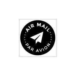 AIR MAIL PAR AVION 紙飛行機 エアメールスタンプ paper airplane ラ Gummistempel