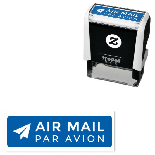 AIR MAIL PAR AVION 紙飛行機 エアメールスタンプ paper airplane o Permastempel (Beispiel)