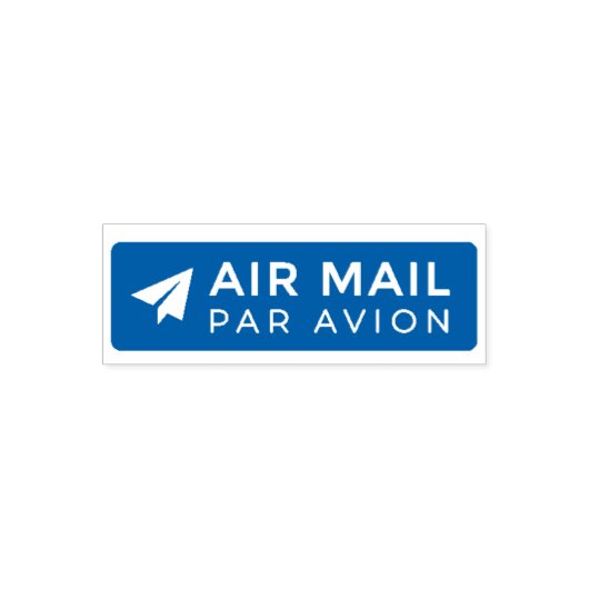 AIR MAIL PAR AVION 紙飛行機 エアメールスタンプ paper airplane o Permastempel (Design)