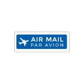 AIR MAIL PAR AVION 飛行機 エアメールスタンプ airplane セルフインキング Permastempel (Design)