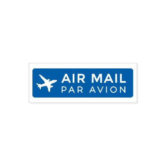 AIR MAIL PAR AVION 飛行機 エアメールスタンプ airplane セルフインキング Permastempel (Design)