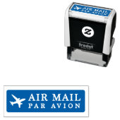 AIR MAIL PAR AVION 飛行機 エアメールスタンプ airplane セルフインキング Permastempel (Beispiel)