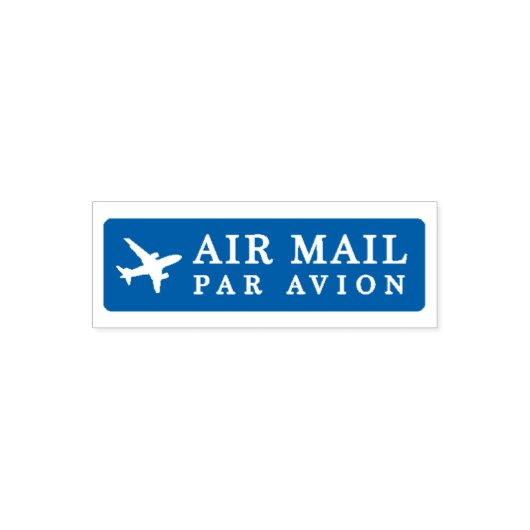 AIR MAIL PAR AVION 飛行機 エアメールスタンプ airplane セルフインキング Permastempel (Design)