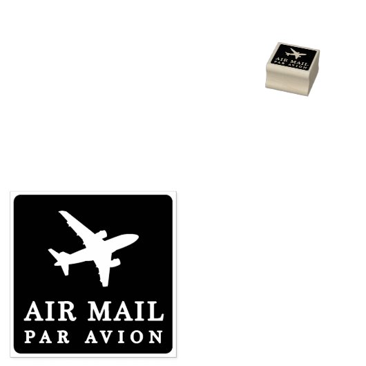 AIR MAIL PAR AVION 飛行機 エアメールスタンプ airplane ラバースタンプ Gummistempel (Stempel)