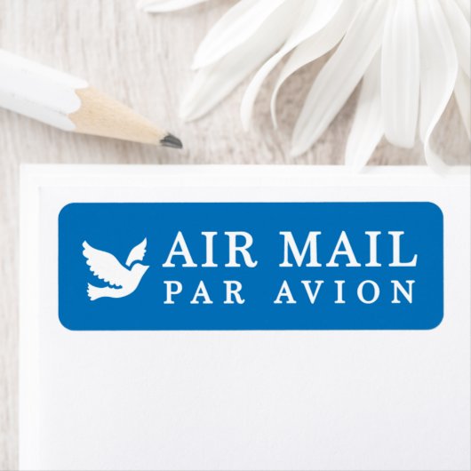 AIR MAIL PAR AVION 鳥 エアメールシール bird birds ラベル (Insitu)