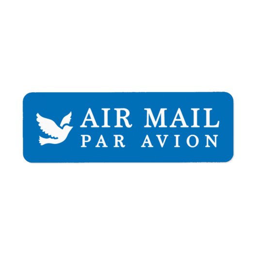 AIR MAIL PAR AVION 鳥 エアメールシール bird birds ラベル (Vorne)