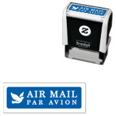 AIR MAIL PAR AVION 鳥 エアメールスタンプ bird birds セルフインキング Permastempel (Beispiel)