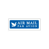 AIR MAIL PAR AVION 鳥 エアメールスタンプ bird birds セルフインキング Permastempel (Design)