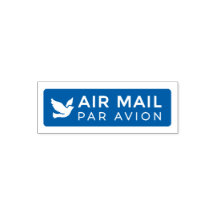 AIR MAIL PAR AVION 鳥 エアメールスタンプ bird birds セルフインキング