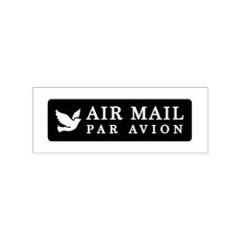 AIR MAIL PAR AVION 鳥 エアメールスタンプ bird birds ラバースタンプ Gummistempel