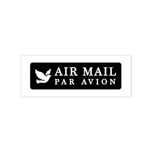 AIR MAIL PAR AVION 鳥 エアメールスタンプ bird birds ラバースタンプ Gummistempel (Prägung)