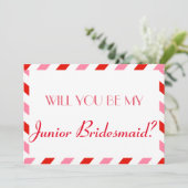 Air Mail wird meine Junior-Bridäne sein Einladung (Stehend Vorderseite)