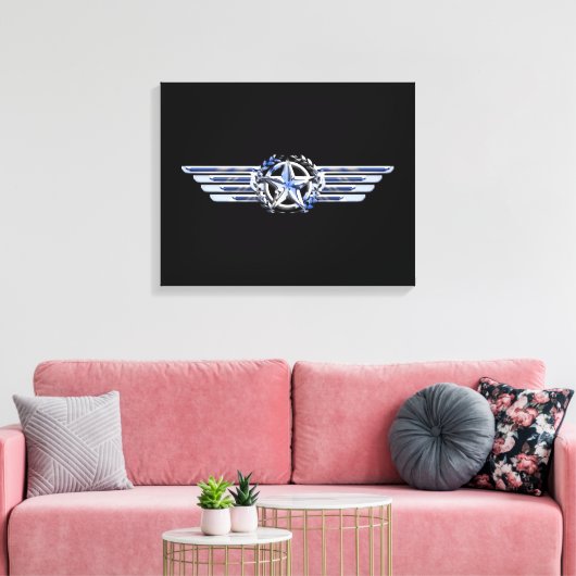 Air Pilot Chrome like Star Wings Leinwanddruck (Insitu (Wohnzimmer))
