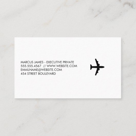 Air Plane | Flugbegleiter | Pilot | Fluggesellscha Visitenkarte (Rückseite)