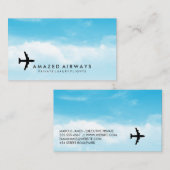 Air Plane | Flugbegleiter | Pilot Visitenkarte (Vorne/Hinten)