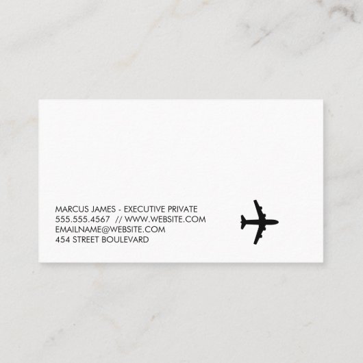 Air Plane | Flugbegleiter | Pilot Visitenkarte (Rückseite)