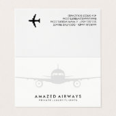 Air Plane | Flüge Visitenkarten (Außenseite Aufgefaltet)