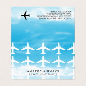 Air Plane | Flüge | Wolken und Sky Visitenkarten (Außenseite Aufgefaltet)